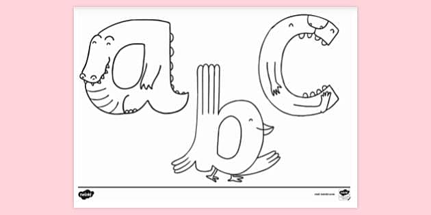 free coloring pages for preschoolers alphabet