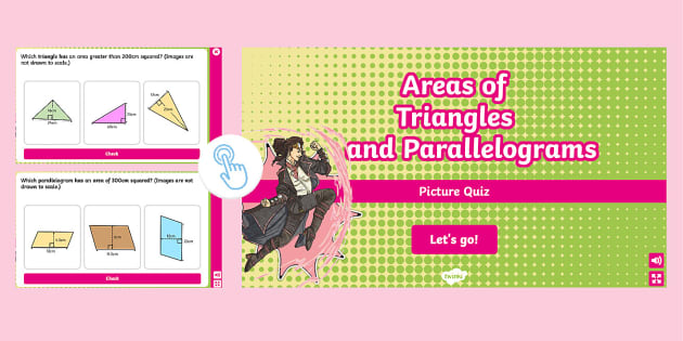 FREE! - 👉 Areas Of Triangles And Parallelograms Maths Quiz - KS2