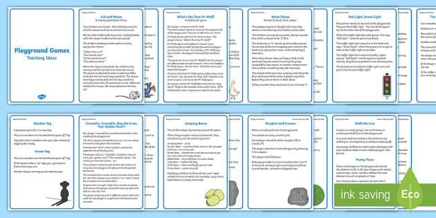 Our Top 7 “No Equipment” Playground Games  Games to Play Without Equipment  & A Few That Only Need Playground Markings