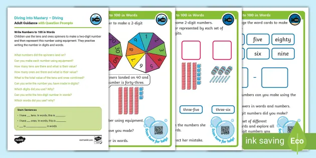Y2 Diving Into Mastery Step 6 Write Numbers To 100 In Words