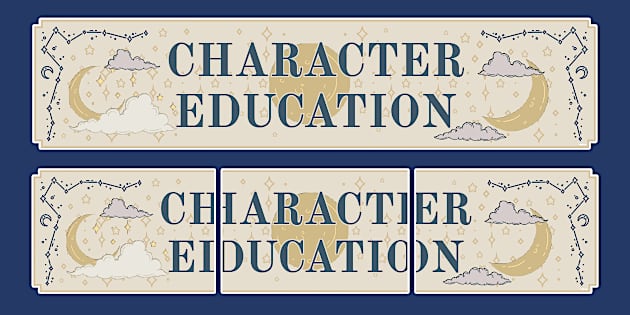 Celestial-Themed Character Education Display Banner - Twinkl