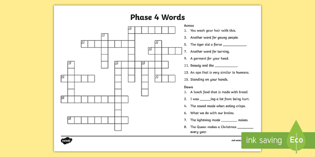 easy crossword puzzles with answers in english language