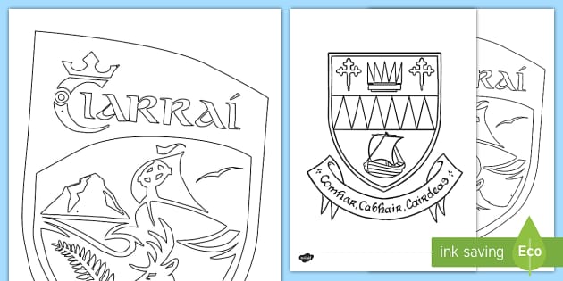 County Kerry Crest Colouring Pages | Twinkl (teacher made)