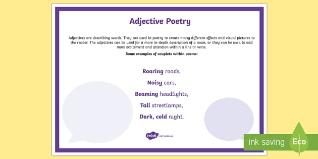 descriptive words for poetry