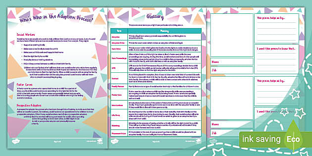 Adoption: Who's Who in the Adoption Process? (teacher made)