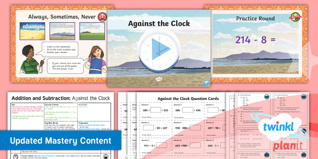 Year 3 Add and Subtract Numbers Using Patterns Maths Lesson