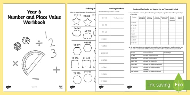 Year 6 Maths Number And Place Value Workbook - 