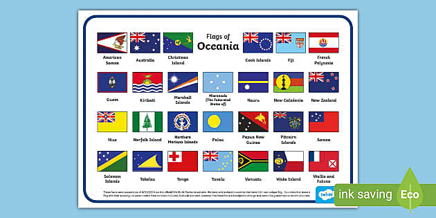 oceania countries flags