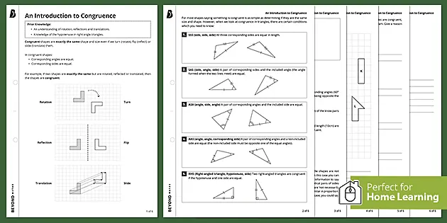 an introduction to congruence home learning ks3 maths