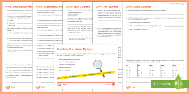 Number - Murder Mystery Activity Pack