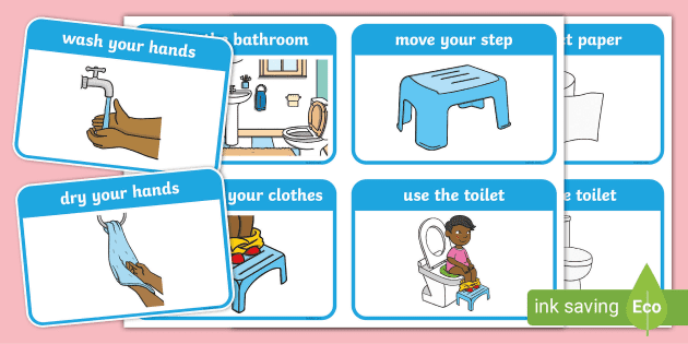 Personalized Autism Girls Visual Potty Schedule 