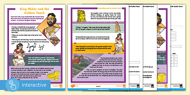 King Midas and the Golden Touch interactive worksheet