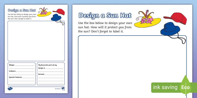 Design a Sun Hat Activity (teacher made) - Twinkl