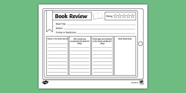 book-review-template-for-3rd-5th-grade-lehrer-gemacht