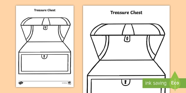 Treasure Chest Template (teacher made) - Twinkl