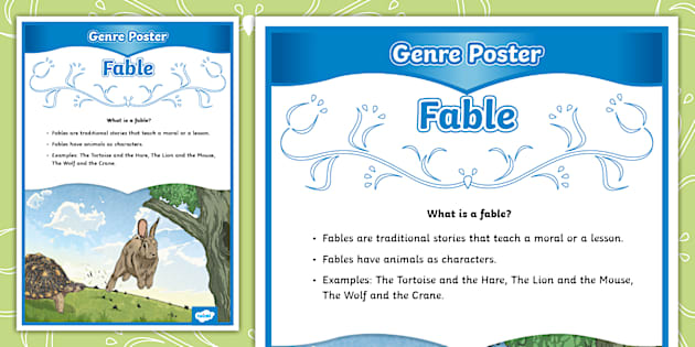 Genre Poster: Fables (teacher made) - Twinkl