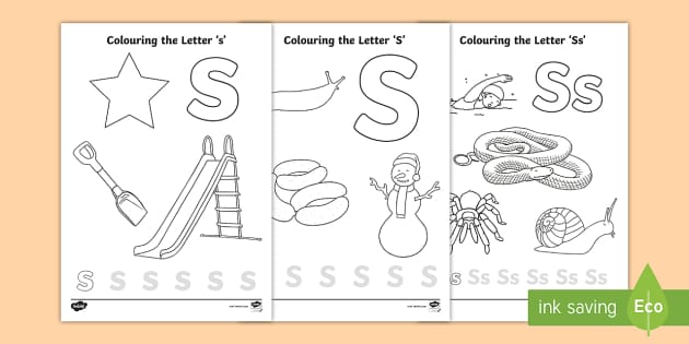 Letter S Colouring Pages S Letter Craft teacher Made Letter S Colouring Pages S Letter Craft teacher Made