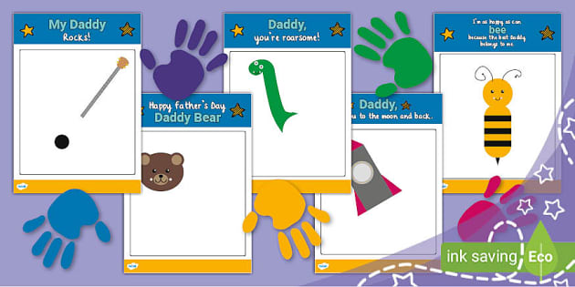Papa Bear - Father's Day - Handprint Art - printable - keepsake