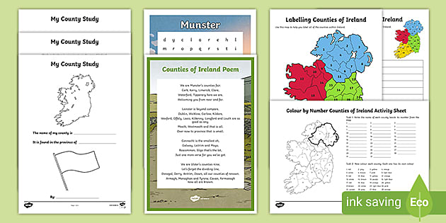 Geography Third/Fourth Class Counties of Ireland Pack