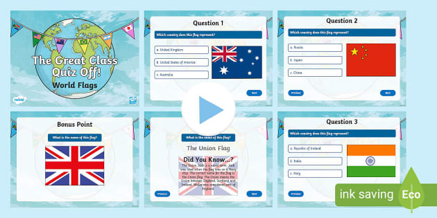 European Flags Quiz Worksheets (Teacher-Made) - Twinkl