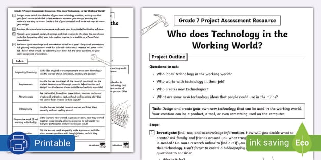 technology assignment grade 7