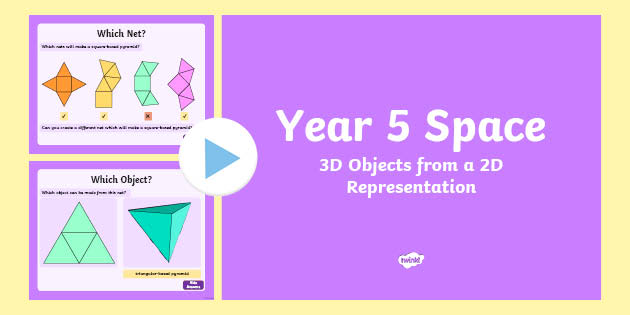 Year 5 Space 3D Objects from a 2D Representation PowerPoint