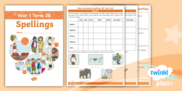 PlanIt Y1 Term 3B Look-Cover-Write-Check Spelling Practice Booklet