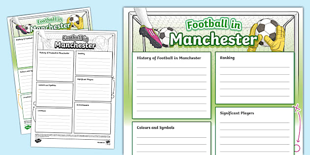 Football in Manchester Fact File Template (teacher made)