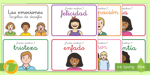 Tarjetas De Desafío Las Emociones Professor Feito 2052