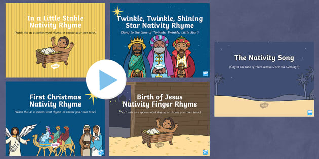 Nativity Songs and Rhymes PowerPoints Pack - Twinkl