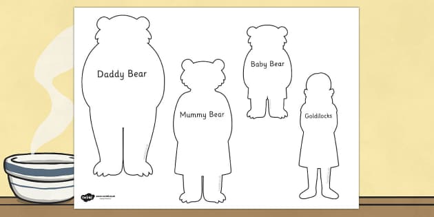 Goldilocks and the Three Bears Shadow Puppets (teacher made)