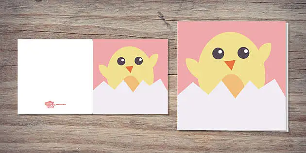 Baby Chick Graphic Easter Card - Twinkl Party (Teacher-Made)