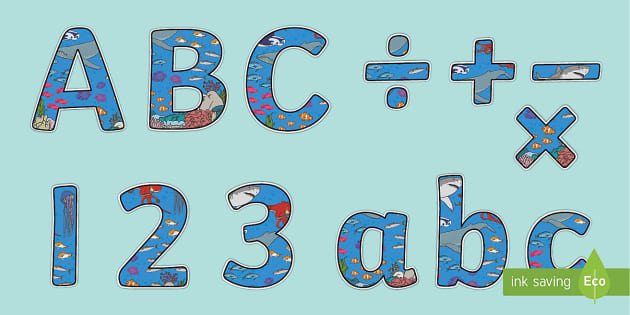 Great Barrier Reef Display Lettering (Teacher-Made) - Twinkl