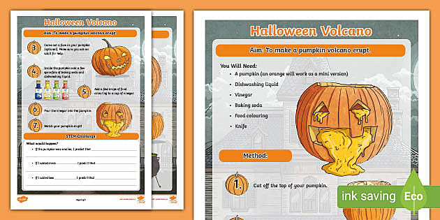 Vomiting Pumpkin Science Experiment - Years 3-6 - Twinkl