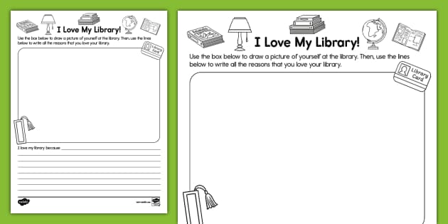 Free I Love My Library Activity | K-2nd Resource | Twinkl