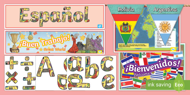 👉 Spanish Title Display Lettering (teacher made) - Twinkl