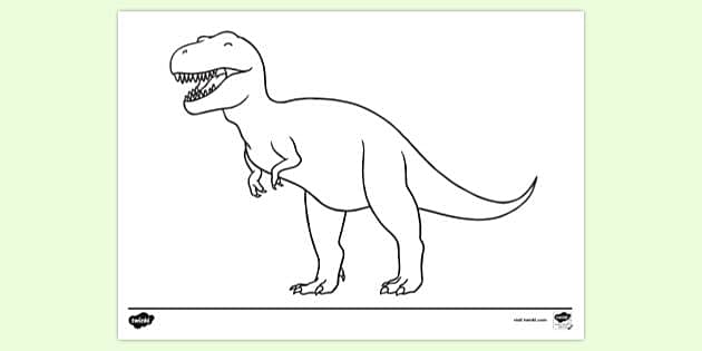 Tyrannosaurus Rex realistic coloring pages for kids, printable