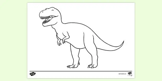 ilustração de desenho de mão vetorial editável de tiranossauro rex ou t-rex.  página para colorir infantil e livro para colorir 14947581 Vetor no Vecteezy