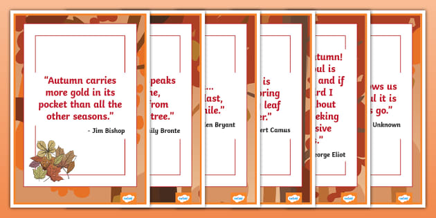 Autumn Quote Posters (Lehrer gemacht) Twinkl