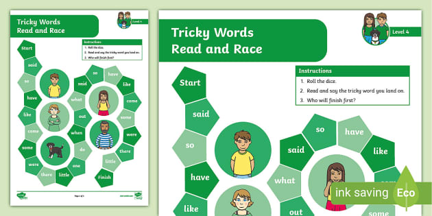 Phase 4 Tricky Words: Hidden Words Phonics Game - Twinkl