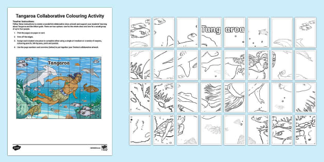 Tangaroa Collaborative Colouring Activity (teacher made)