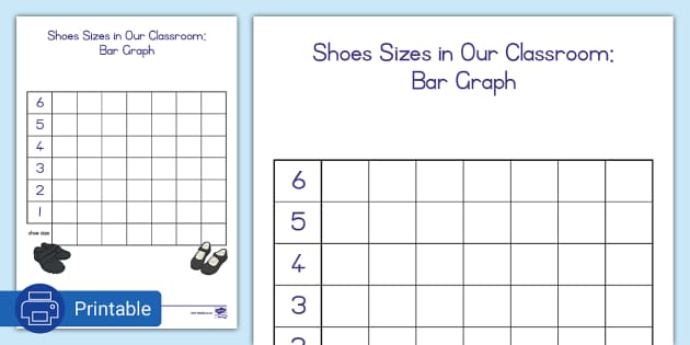 Grade R Data Handling Shoe Sizes In Our Classroom Bar Graph
