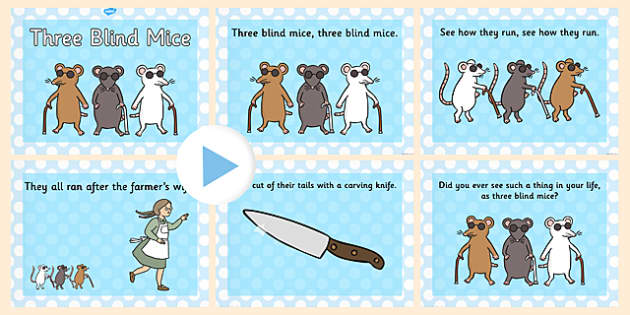 Three Blind Mice Story Powerpoint Teacher Made