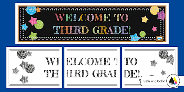 Welcome to Third Grade! Banner (teacher made) - Twinkl