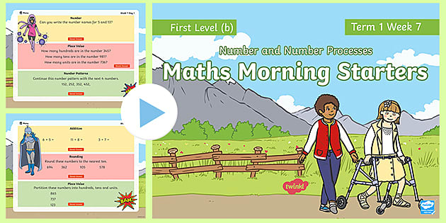 Maths Morning Starters First Level (b) Term 1 Week 7 PowerPoint