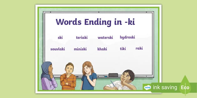 Words Ending In ki Word Mat teacher Made Twinkl words-ending-in-ki-word-mat-teacher-made-twinkl