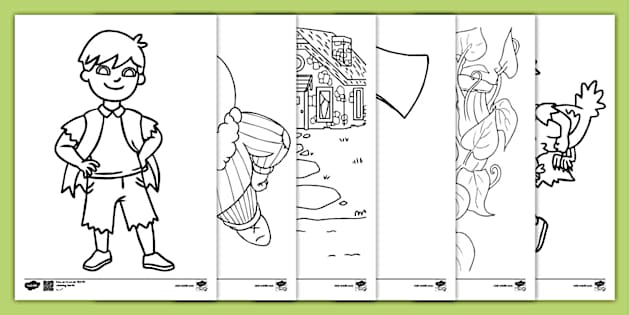 Jack and the Beanstalk Colouring Pages | Teacher-Made