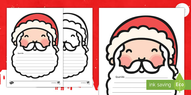 Cartas para o Papai Noel, folhas de escrita (teacher made)