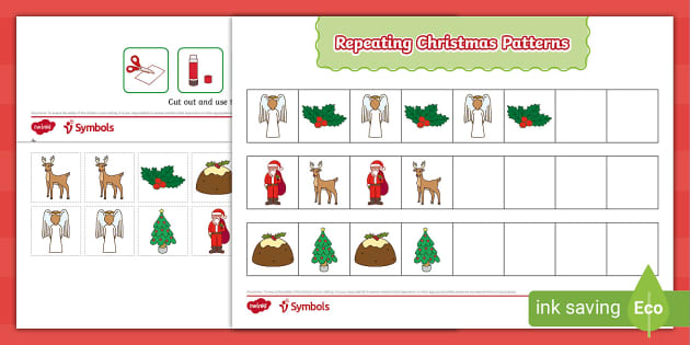 Twinkl Symbols: Repeating Christmas Patterns (teacher made)