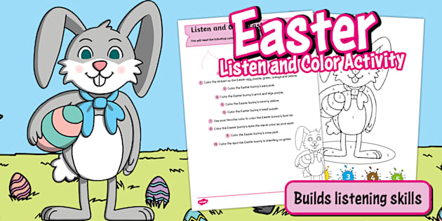 Easter Listen and Color Activity